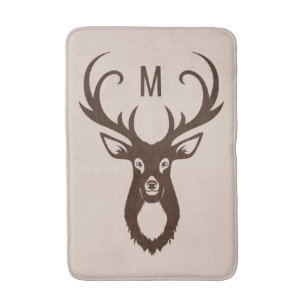 Deer uw Monogram badmatten