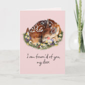 Deer Valentijnsdag card Bedankkaart (Voorkant)
