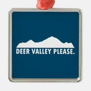Deer Valley alsjeblieft Metalen Ornament