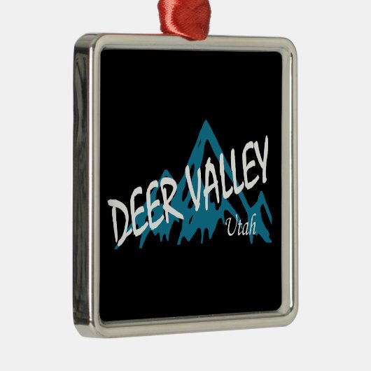 Deer Valley Mountains Metalen Ornament (Rechts)