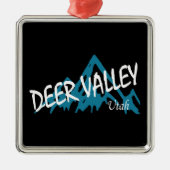 Deer Valley Mountains Metalen Ornament (Voorkant)