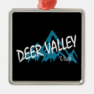 Deer Valley Mountains Metalen Ornament