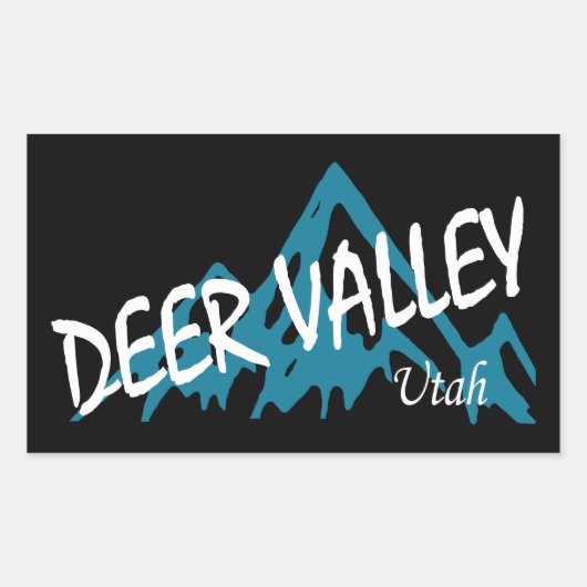 Deer Valley Mountains Rechthoekige Sticker (Voorkant)