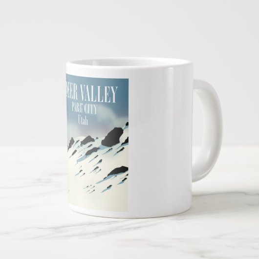 Deer Valley, park city, Utah, ski-poster Grote Koffiekop (Voorkant rechts)