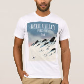 Deer Valley, park city, Utah, ski-poster T-shirt (Voorkant)