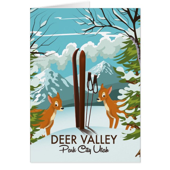 Deer Valley Park City Utah ski Reisposter (Voorkant)