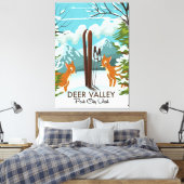Deer Valley Park City Utah ski Reisposter Canvas Afdruk (Insitu (Slaapkamer))