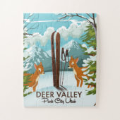 Deer Valley Park City Utah ski Reisposter Legpuzzel (Verticaal)