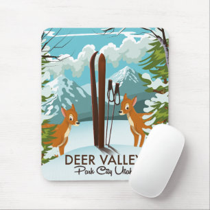 Deer Valley Park City Utah ski Reisposter Muismat