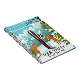 Deer Valley Park City Utah ski Reisposter Notitieboek