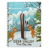 Deer Valley Park City Utah ski Reisposter Notitieboek (Voorkant)