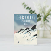 Deer Valley, park city, Utah, skiposter Briefkaart (Staand voorkant)
