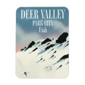 Deer Valley, park city, Utah, skiposter Magneet (Verticaal)
