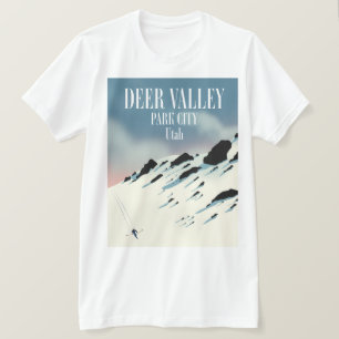 Deer Valley, park city, Utah, skiposter T-shirt