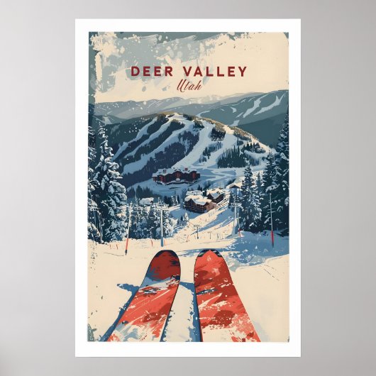 Deer Valley Ski Poster 1 (Voorkant)