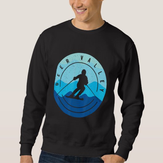 Deer Valley Ski Skiing Snowboard Skier Winter Snow Trui (Voorkant)