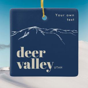 Deer Valley Utah gekrabbelde berg Keramisch Ornament