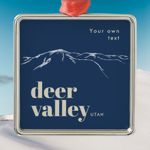 Deer Valley Utah gekrabbelde berg medaille Metalen Ornament
