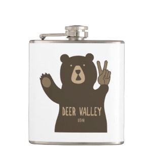 Deer Valley Utah Peace Beer Heupfles
