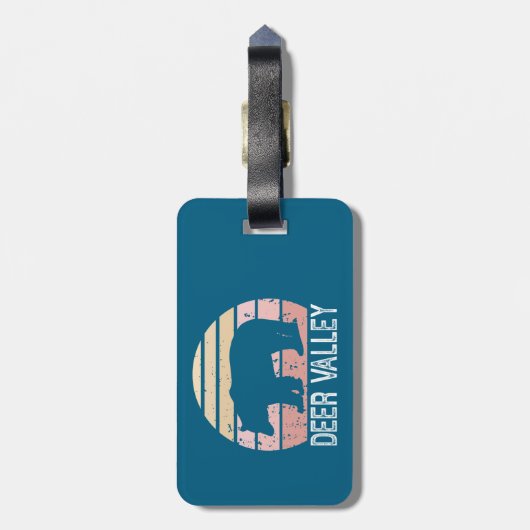 Deer Valley Utah Retro Beer Bagagelabel (Achterkant verticaal)