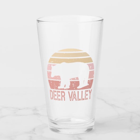 Deer Valley Utah Retro Beer Glas (Voorkant)