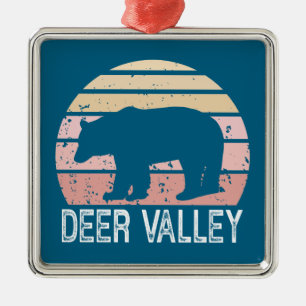 Deer Valley Utah Retro Beer Metalen Ornament