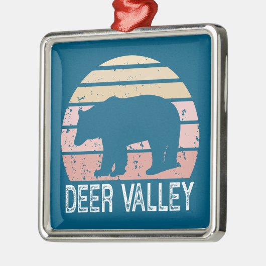 Deer Valley Utah Retro Beer Metalen Ornament (Links)