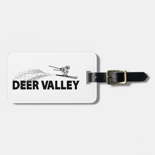 Deer Valley Utah Schansspringer Bagagelabel (Voorkant horizontaal)