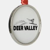 Deer Valley Utah Schansspringer Metalen Ornament (Rechts)