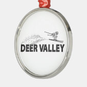Deer Valley Utah Schansspringer Metalen Ornament (Links)