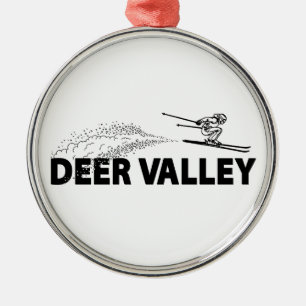 Deer Valley Utah Schansspringer Metalen Ornament