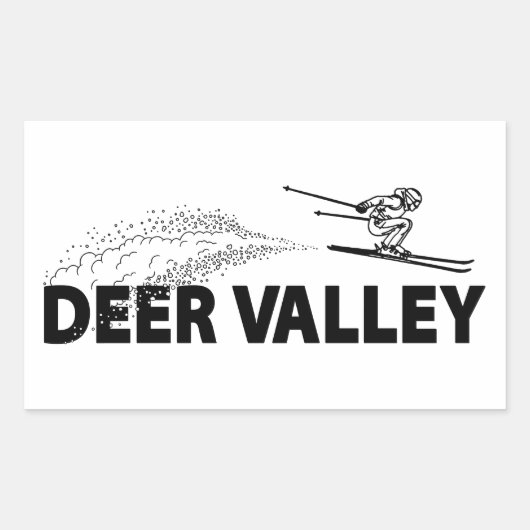 Deer Valley Utah Schansspringer Rechthoekige Sticker (Voorkant)