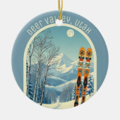 Deer Valley Utah ski area souvenir  Keramisch Ornament (Voorkant)