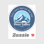 Deer Valley Utah ski area Vinyl Sticker (Vel)
