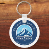 Deer Valley Utah skigebied aandenken Sleutelhanger (Voorkant)
