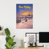 Deer Valley Utah Skigebied Reisposter Poster (Thuiskantoor)