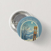 Deer Valley Utah skigebied souvenir Ronde Button 3,2 Cm (Voorkant /achterkant)