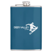 Deer Valley Utah Snowboarder Heupfles (Voorkant)