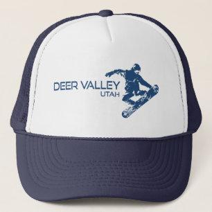 Deer Valley Utah Snowboarder Trucker Pet