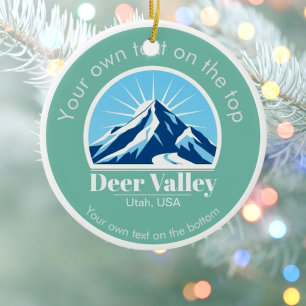 Deer Valley Utah usa skigebied medaille Keramisch Ornament