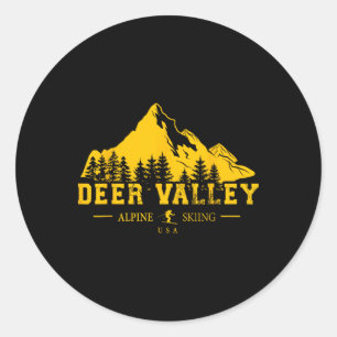 Deer Valley Utah Verenigde Staten Ski Resort Alpin Ronde Sticker