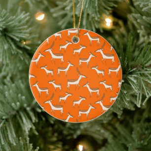 Deer van de Baby en Familie Keramisch Ornament