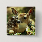 Deer Vierkante Button 5,1 Cm (Voorkant)