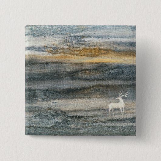 Deer Vierkante Button 5,1 Cm (Voorkant)