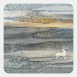 Deer Vierkante Sticker