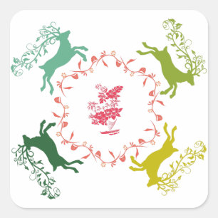 Deer Vierkante Sticker