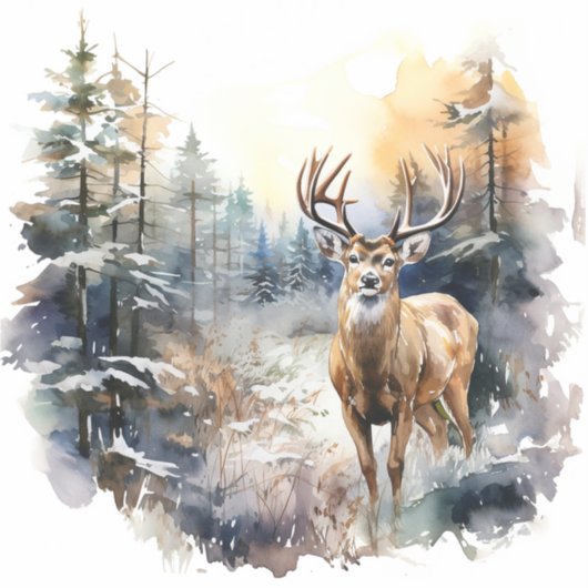 Deer Vinyl Sticker (Voorkant)