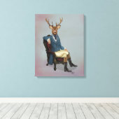 Deer volledig canvas afdruk (Insitu (Houten vloer))