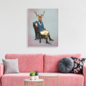 Deer volledig canvas afdruk (Insitu (Woonkamer))