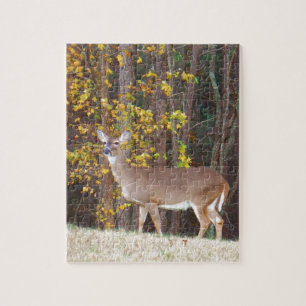 Deer voor de Gele Najaarboom Legpuzzel